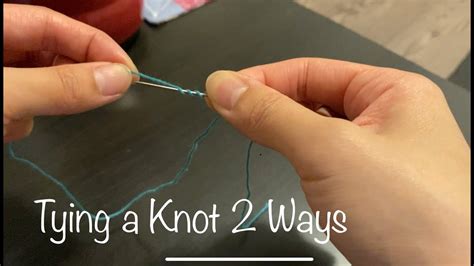 how to tie embroidery needle